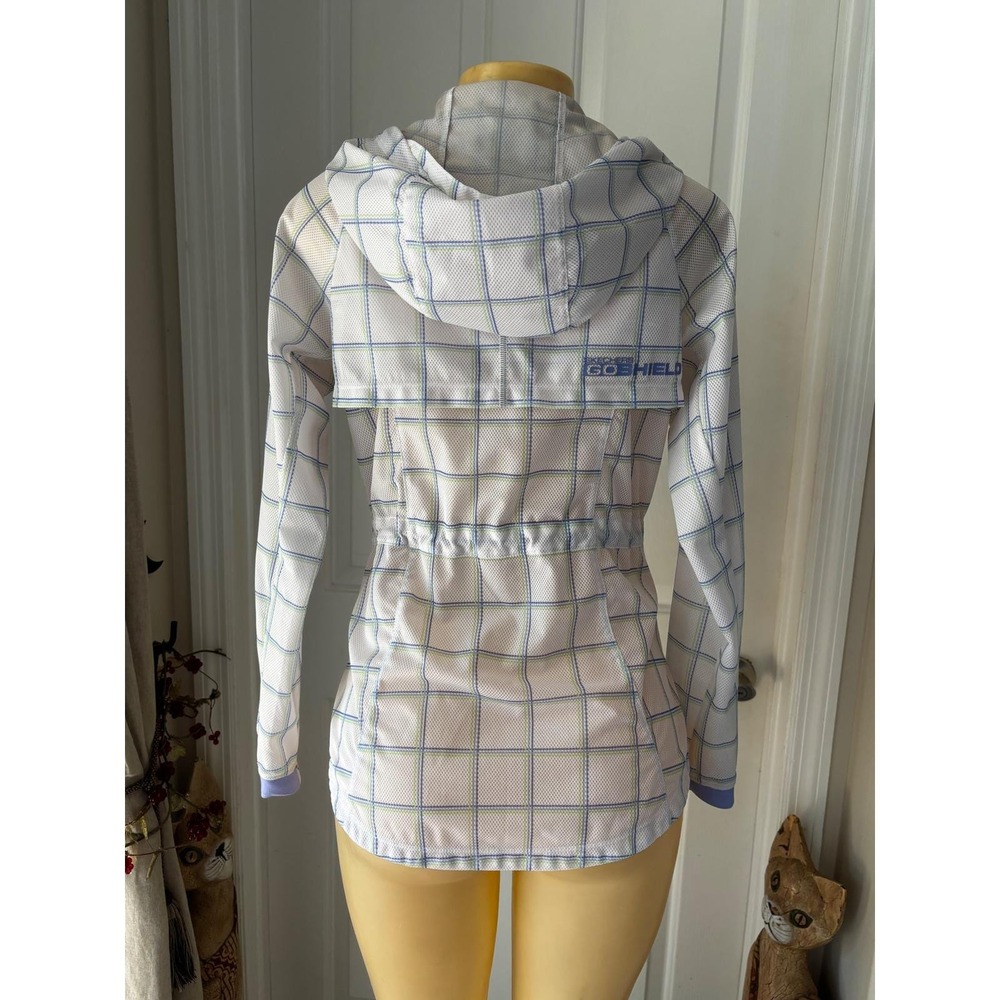 Skechers women's GOshield Jubilee Jacket. Sz XS Green& Blue plaid (204) - Picture 3 of 10